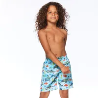 Printed Boardshort Blue Turtles