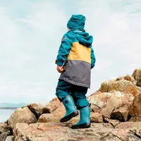 Printed Rain Boots Blue Camping