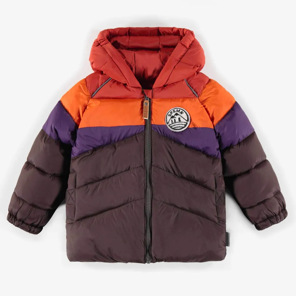 COLOR BLOCK PUFFER COAT, BABY UNISEX