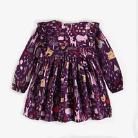 PURPLE PATTERNED DRESS, BABY