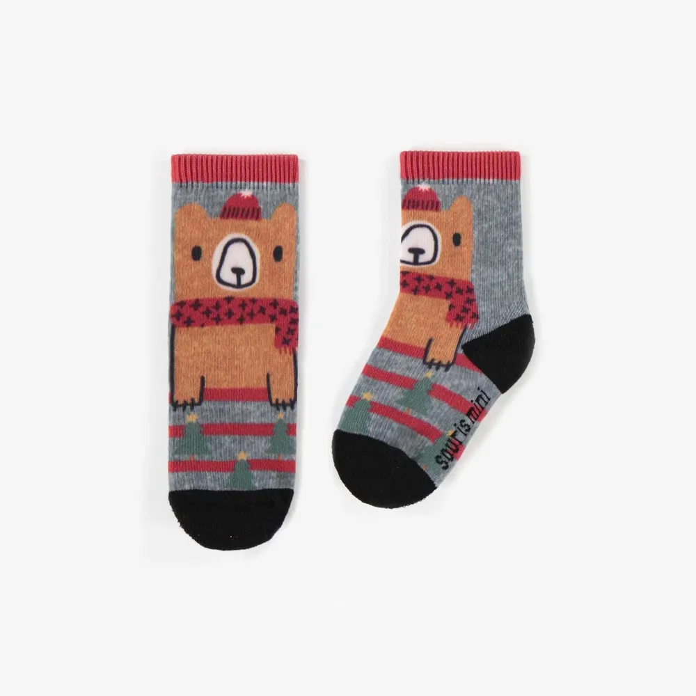 HOLIDAY BEAR SOCKS, BABY