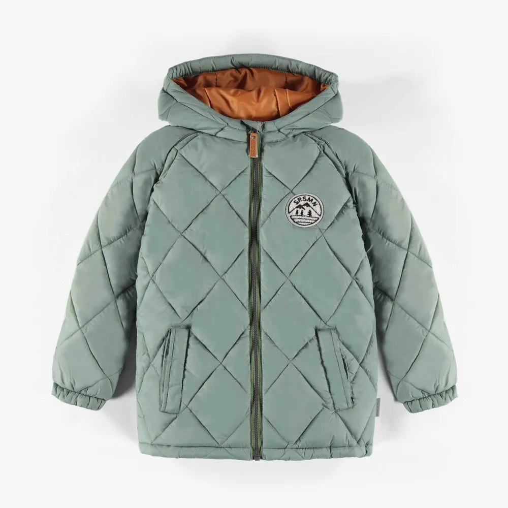 QUILTED HOODED PARKA, UNISEX