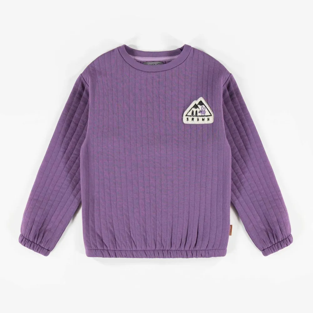 MAUVE LONG-SLEEVE SWEATSHIRT, CHILD GIRL