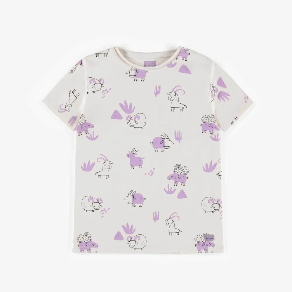 PATTERNED SHORT-SLEEVE T-SHIRT, CHILD GIRL