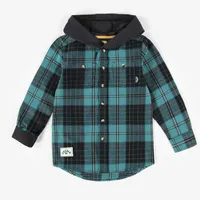 FLANEL HOODED SHIRT, CHILD BOY