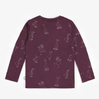 BURGUNDY LONG-SLEEVE T-SHIRT, CHILD