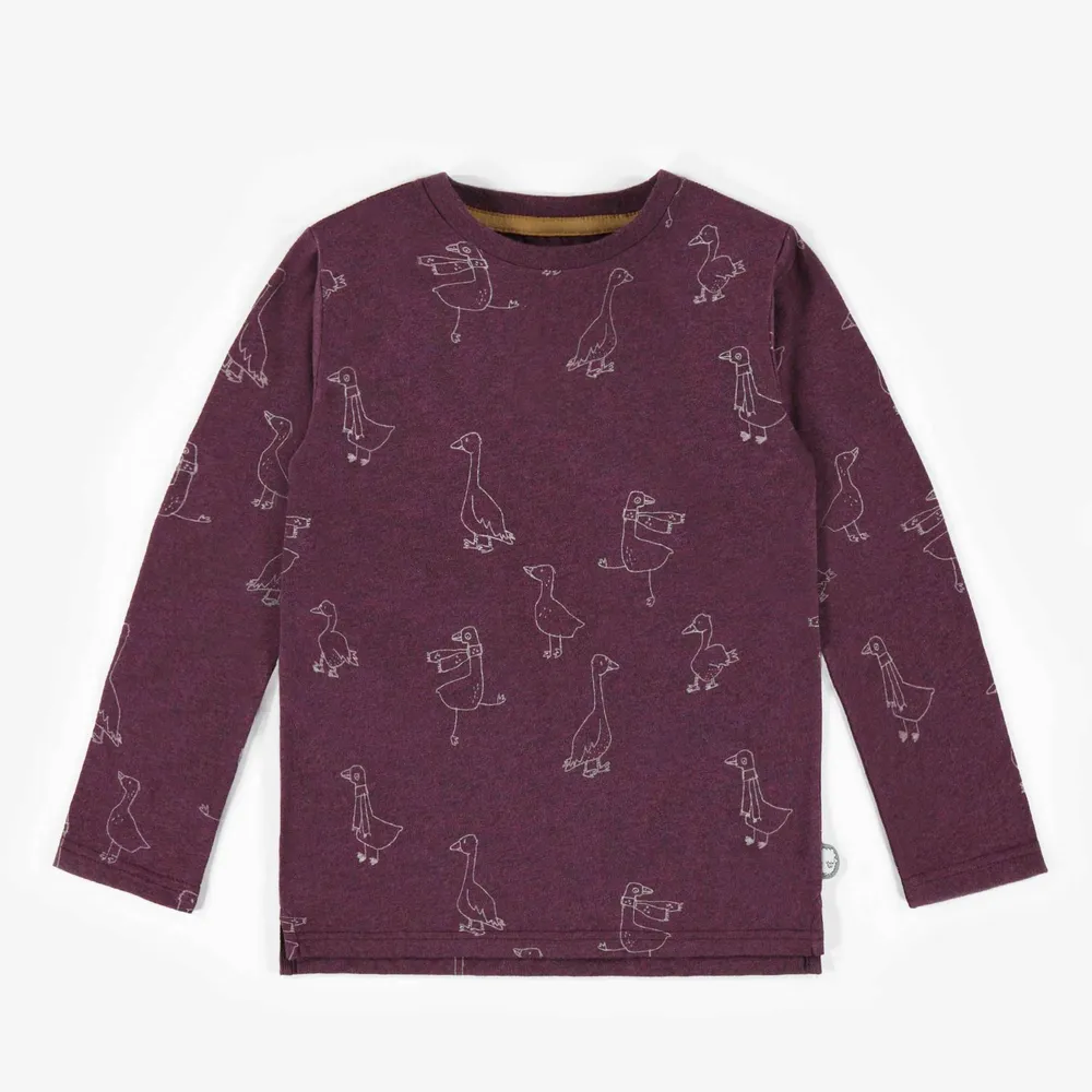 BURGUNDY LONG-SLEEVE T-SHIRT, CHILD