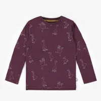 BURGUNDY LONG-SLEEVE T-SHIRT, CHILD