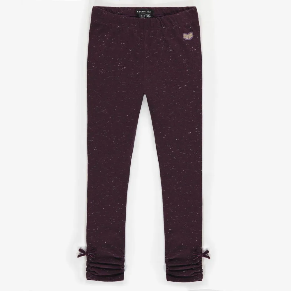 DARK PURPLE LEGGING WITH SHINY EFFECT, CHILD