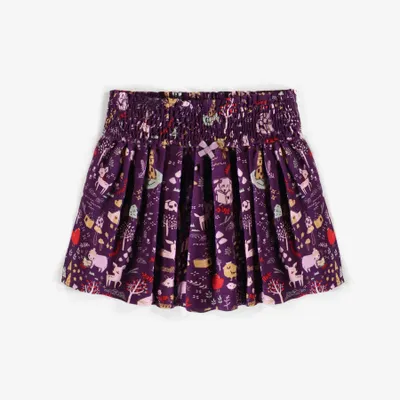 PURPLE PATTERNED SKIRT, CHILD