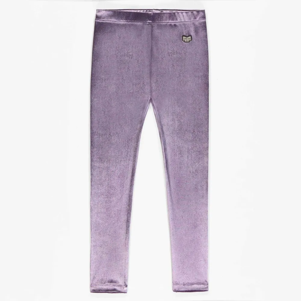 PURPLE LEGGING SHINY VELVET, CHILD