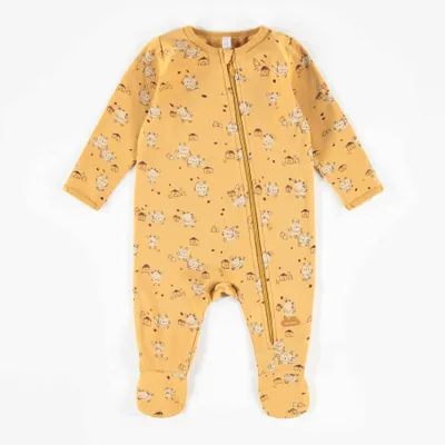 YELLOW PATTERN PAJAMAS, NEWBORN UNISEX