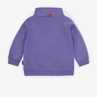 PURPLE QUARTER ZIP SWEATSHIRT, BABY