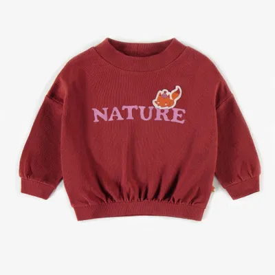 FRENCH COTTON CREPE CREWNECK SWEATSHIRT, BABY