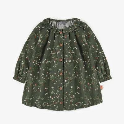 GREEN FLORAL DRESS VISCOSE, BABY