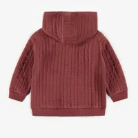 RUST HOODY QUILTED JERSEY, BABY