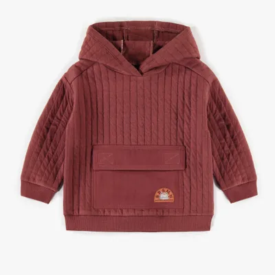 RUST HOODY QUILTED JERSEY, BABY