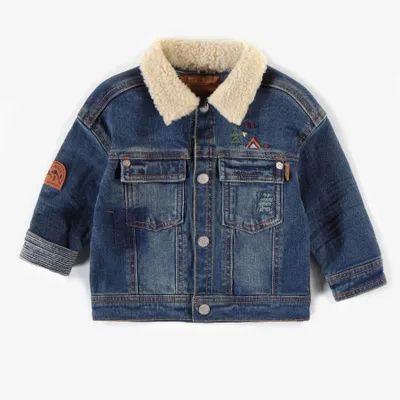 STRETCH DENIM JACKET WITH EMBROIDERY, BABY