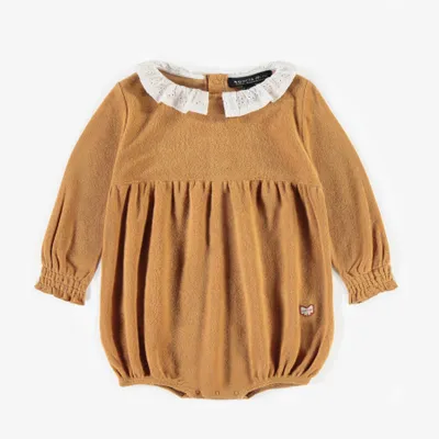 CARAMEL LOOSE FIT BODYSUIT TERRY, BABY