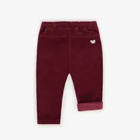 BURGUNDY LOOSE FIT PANTS CORDUROY, BABY