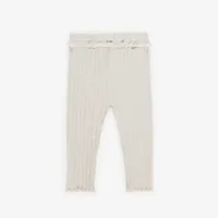 CREAM LEGGING IRREGULAR RIB, BABY