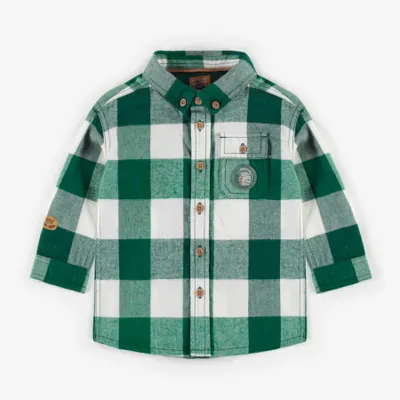 GREEN CHECKERED SHIRT BRUSHED FLANNEL