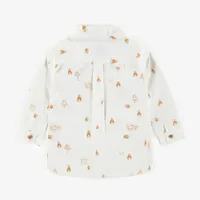 CREAM SHIRT PEACH SKIN EFFECT POPLIN, BABY