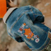 DENIM JACKET WITH EMBROIDERY, BABY GIRL