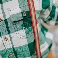 GREEN CHECKERED SHIRT BRUSHED FLANNEL, CHILD