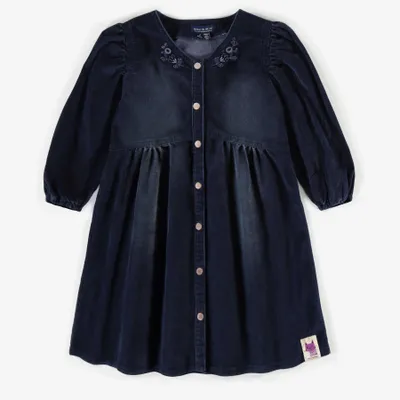 CORDUROY DRESS WITH DENIM WASH, CHILD