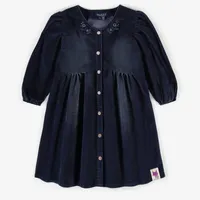 CORDUROY DRESS WITH DENIM WASH, CHILD