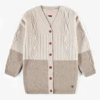 RECYCLED POLYESTER KNITTED LONG CARDIGAN, CHILD