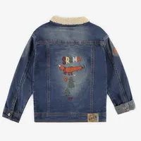 STRETCHY DENIM JACKET WITH EMBROIDERY BOY, CHILD