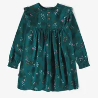 GREEN DRESS WITH FLOWERS VISCOSE, CHILD