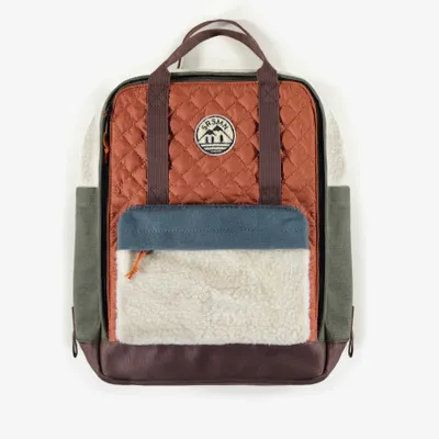 COLOR BLOCK BACKPACK WITH HANDLES