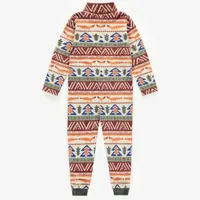 FLEECE ONE-PIECE WITH JACQUARD PATTERNS