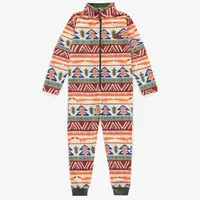 FLEECE ONE-PIECE WITH JACQUARD PATTERNS