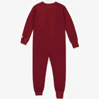 HOLIDAY RED EVOLUTIVE ONE-PIECE PYJAMAS RIBBED KNIT, CHILD