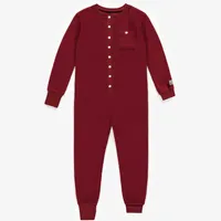 HOLIDAY RED EVOLUTIVE ONE-PIECE PYJAMAS RIBBED KNIT, CHILD