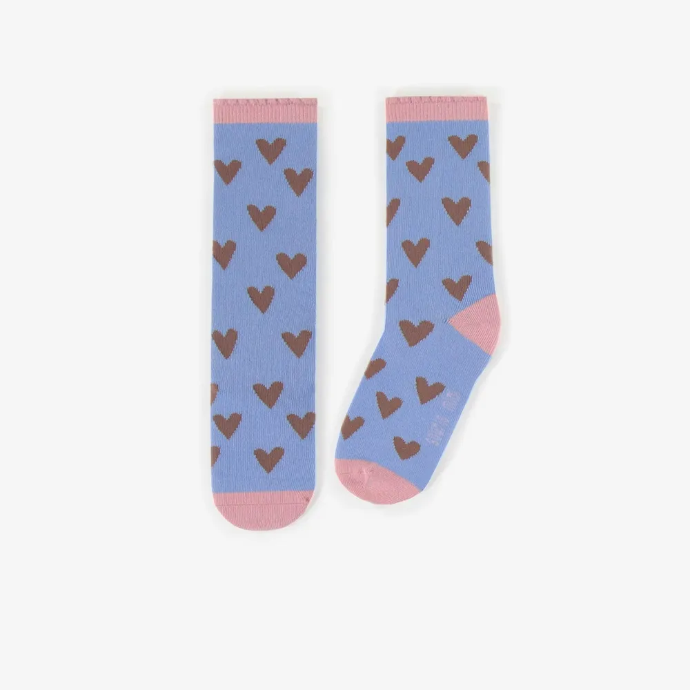 BLUE SWEET HEARTS SOCKS, CHILD