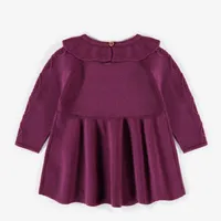 PURPLE KNITTED DRESS, NEWBORN