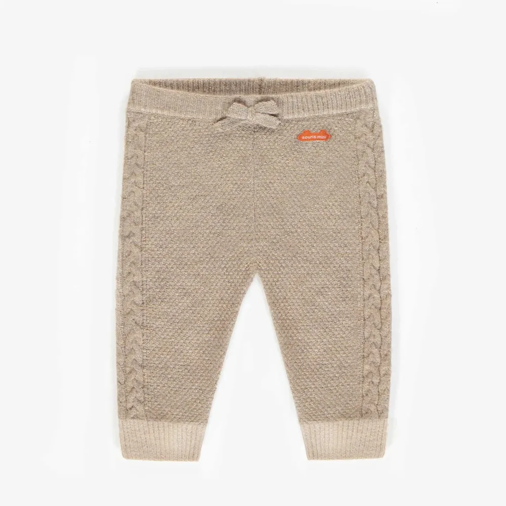 KNITTED PANTS RECYCLED POLYESTER, NEWBORN