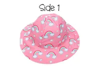 Reversible Kids Patterned Sun Hat - Rainbow | Unicorn