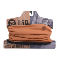 Sherpa-Lined Cotton Neck Gaiter (Caramel)