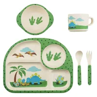 Five Piece Bamboo Dish Set