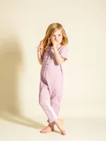 The Remix Romper - Pink Cloud Stripe Mix