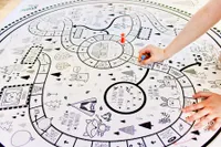 Le sentier des animaux- Giant coloring poster + Game Board (French version only)