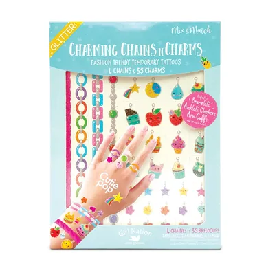 Chains n Charms Temporary Tattoos- Cutie Pop