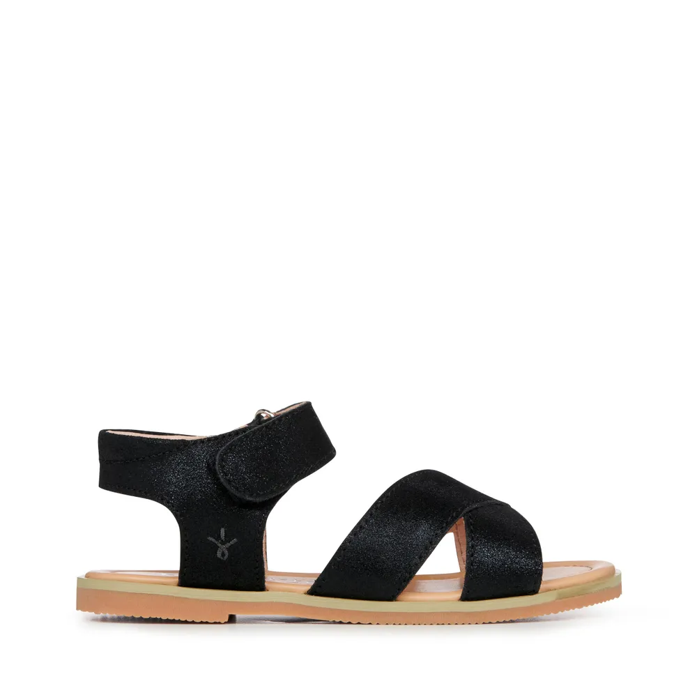 Rose Black Sandal