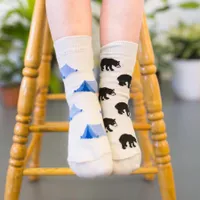 Kid's Tent, Tree, & Bear Camping Socks